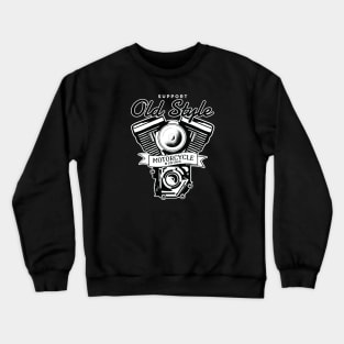 Old Style Motorcycle Riding Crewneck Sweatshirt